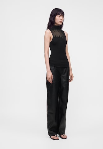 HUGO - Top de malha 'Sieffy' em preto