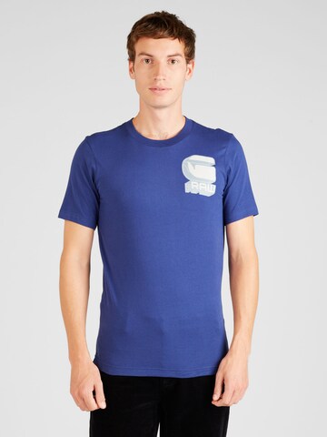 G-STAR Shirt 'Shadow' in Blauw: voorkant