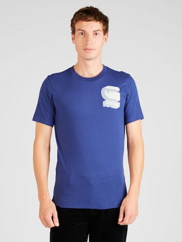 G-Star RAW T-shirt 'Shadow' i blå: framsida