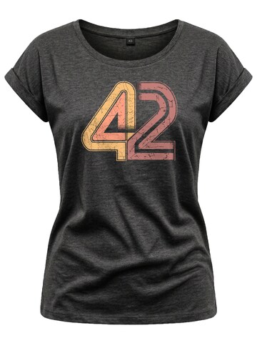 MAKAYA Shirt '42 The Answer' in Grey: front