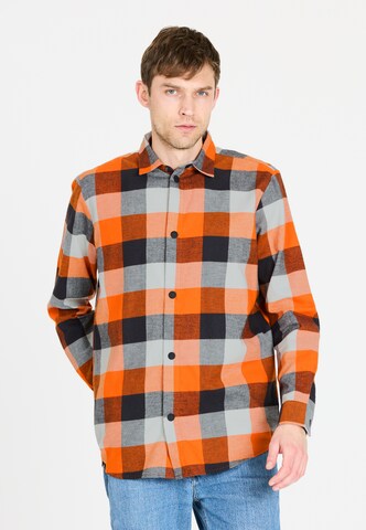 Whistler Regular fit Athletic button up shirt 'Riglet' in Brown: front