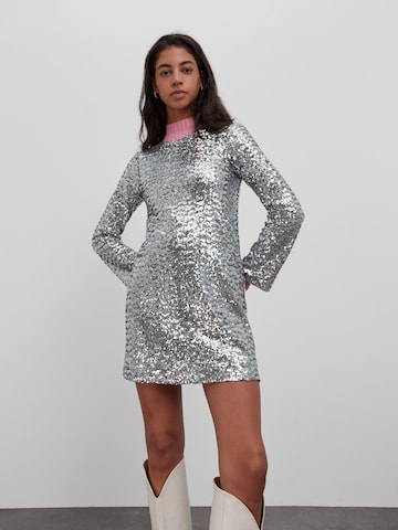 EDITED Kleid 'Dascha' in Silber: front
