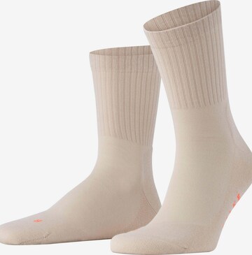 FALKE Socks 'Run Rib Crew' in Beige: front