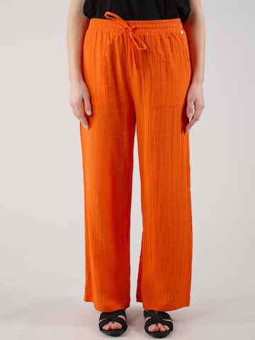 Wide Leg Pantalon 'Dana' Deeluxe en orange : devant