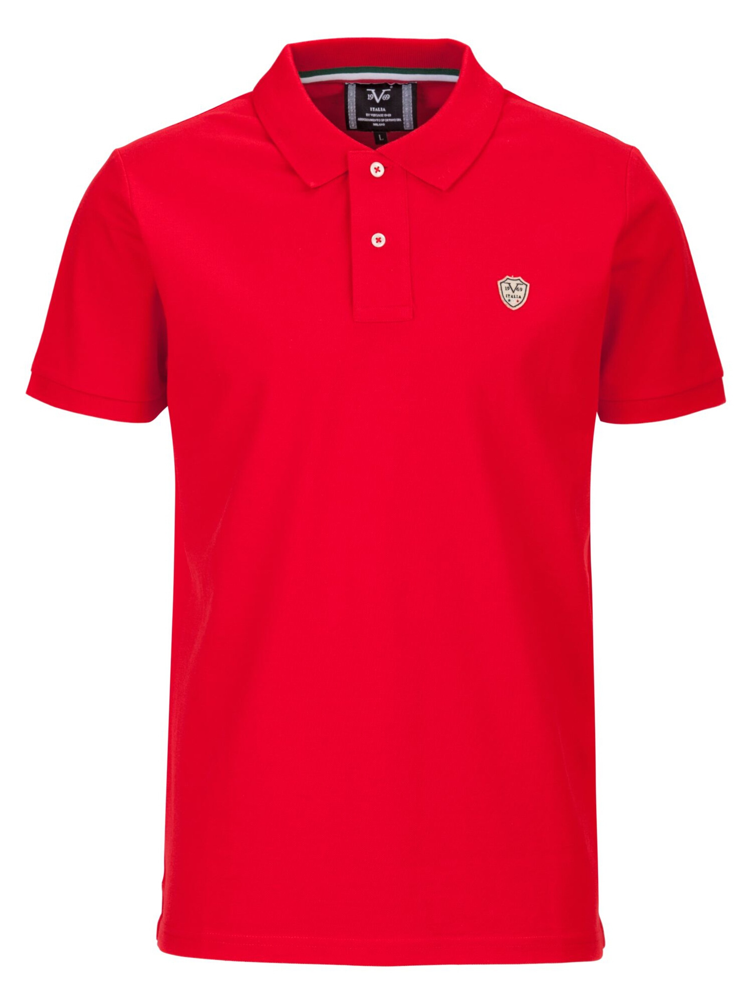 19V69 ITALIA Poloshirt 'Emilo' in Rot: Vorderseite