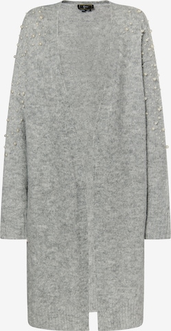 faina Knit Cardigan in Grey: front