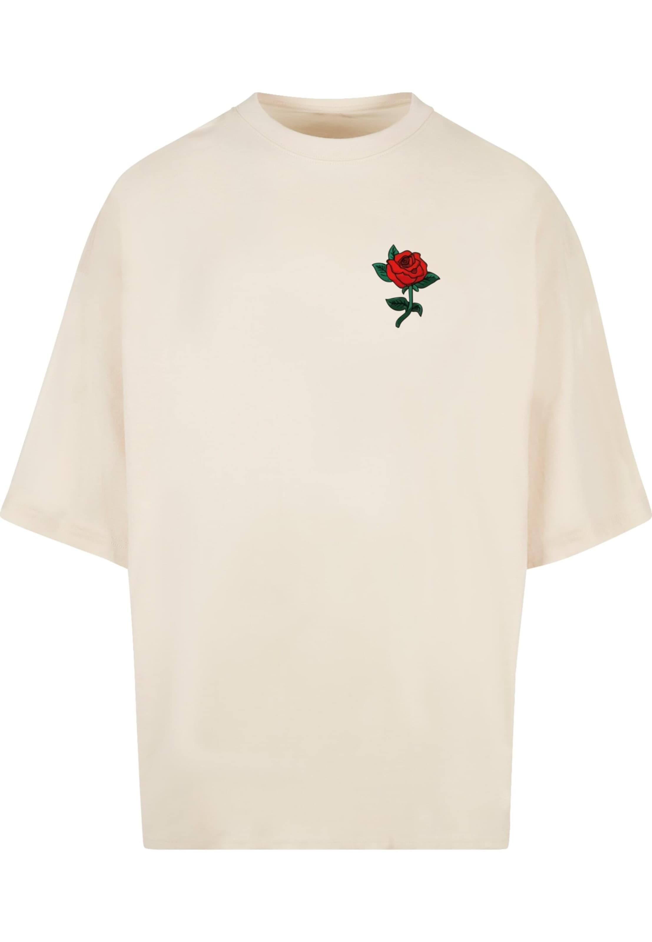 Mister Tee Shirt 'Rose' in Wit: voorkant