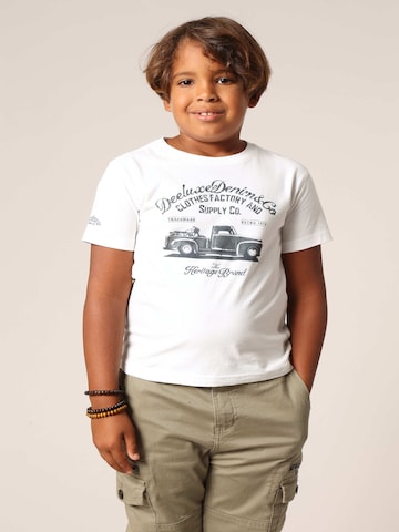 T-Shirt 'Truck' Deeluxe en blanc : devant