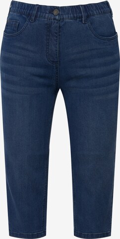 Coupe slim Jean Ulla Popken en bleu : devant