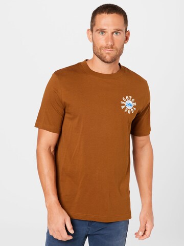 T-Shirt SCOTCH & SODA en marron : devant