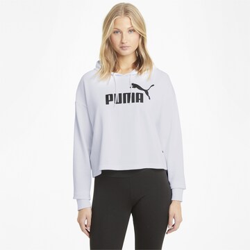 PUMA Sportsweatshirt 'Essentials' in Weiß: predná strana
