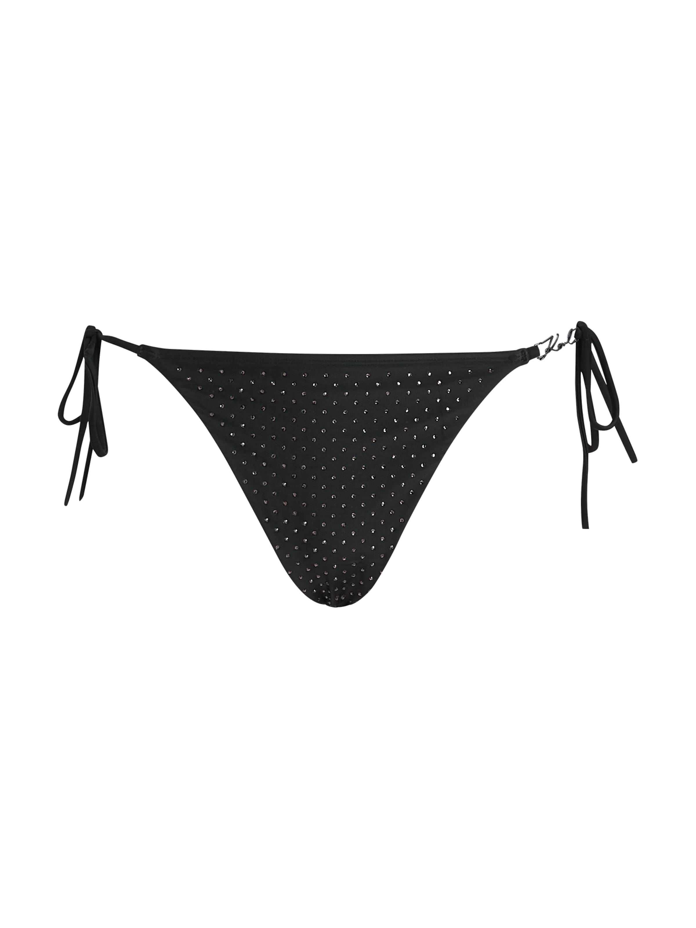 Bas de bikini ' Strassbesetzte, freche Bikinihosen ' Karl Lagerfeld en noir : devant
