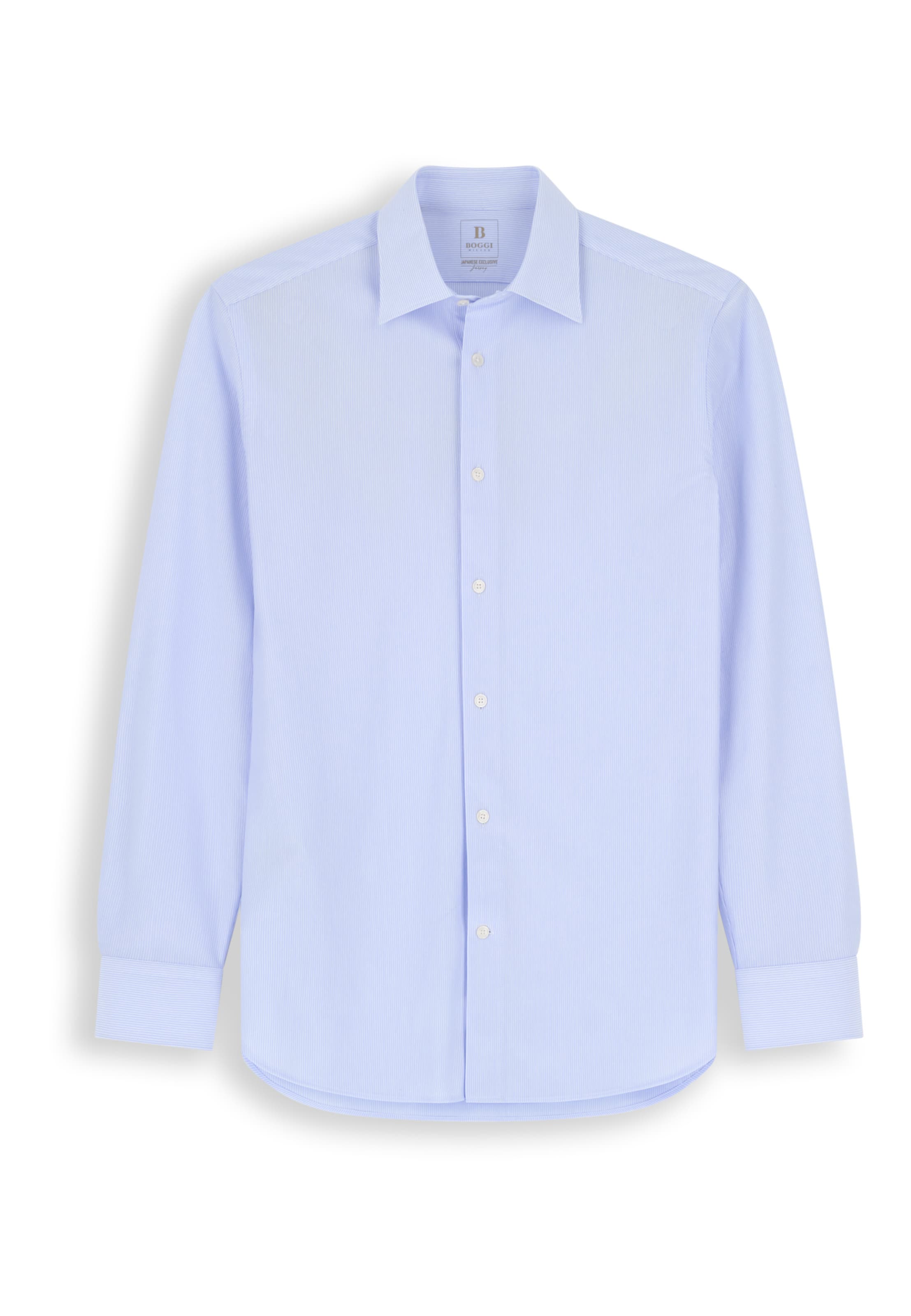 Coupe regular Chemise Boggi Milano en bleu : devant