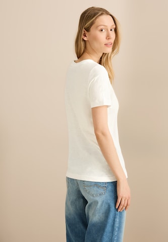 CECIL T-Shirt mit Print-Detail in Weiß