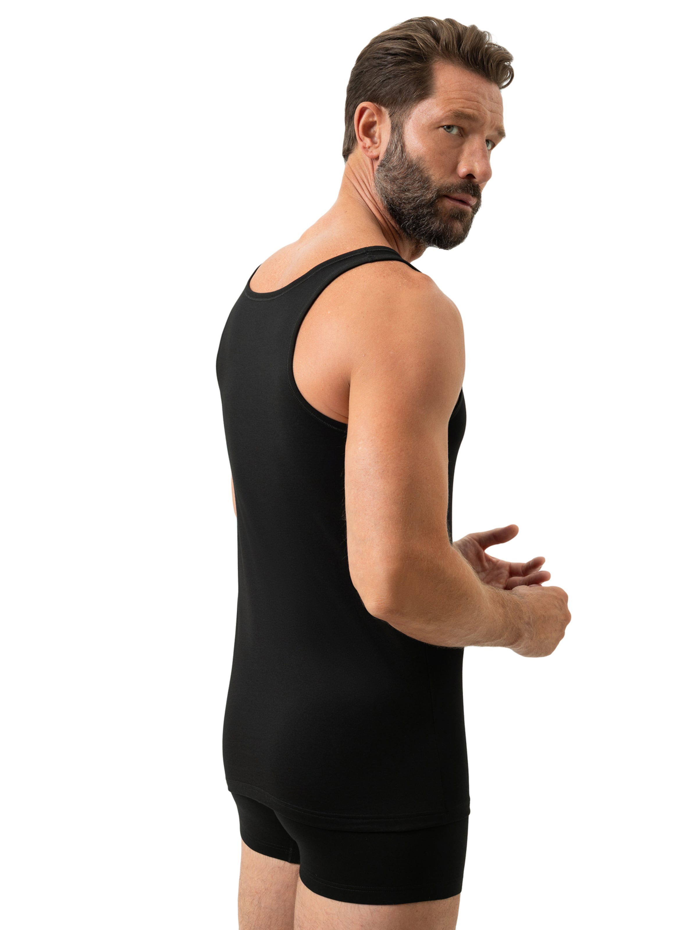 Mey Unterhemd 'Dry Cotton' in Schwarz