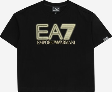 Maglietta di EA7 Emporio Armani in nero: frontale