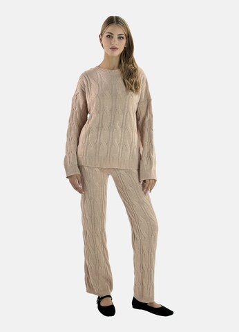 Tenue d'intérieur Elara en rose : devant