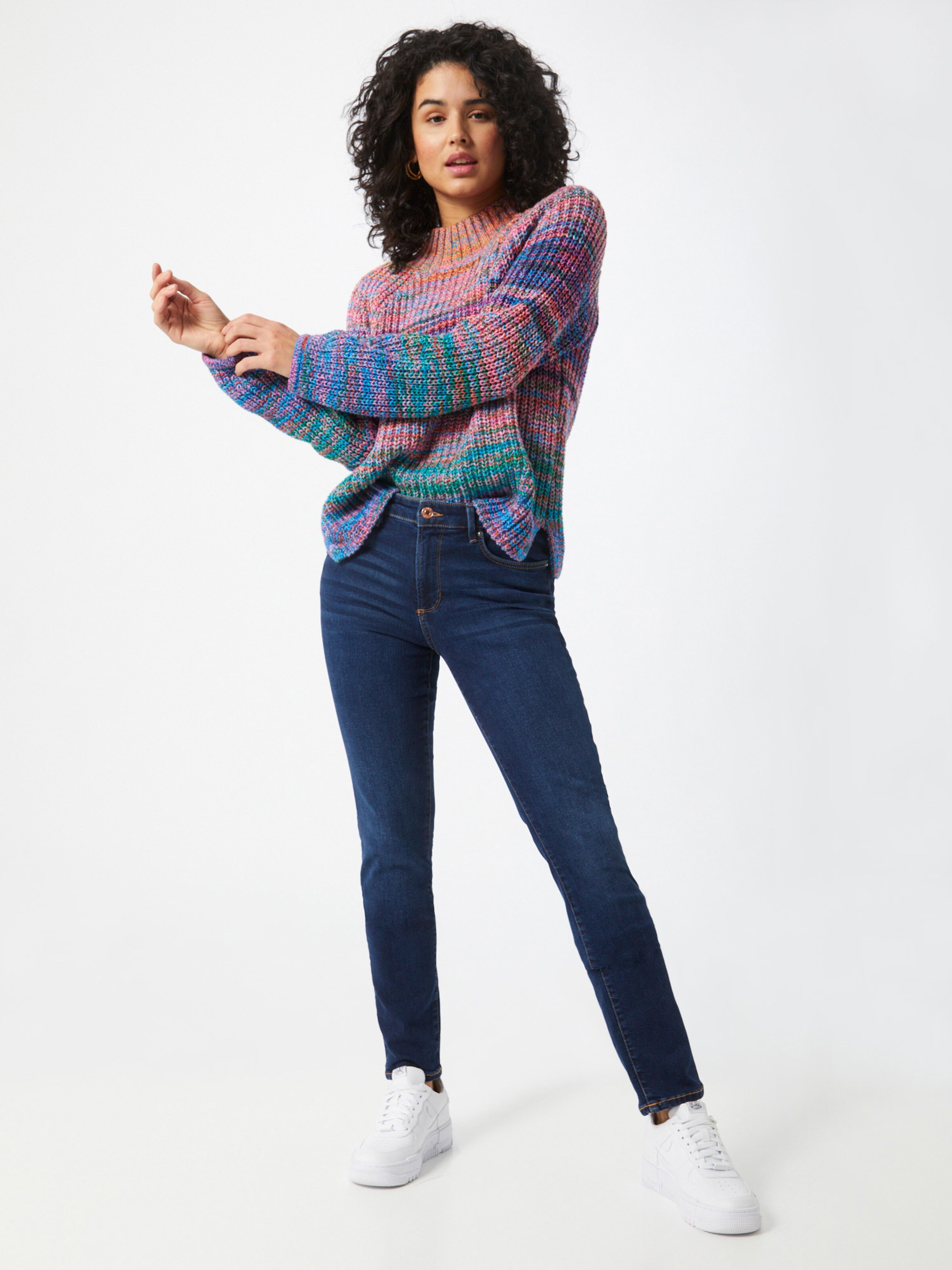 S.Oliver Bermuda Jeans Donna Betsy Slim Fit - Vita Media, Blu Denim