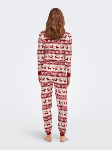 ONLY Tapered Pyjamahose 'Xmas' in Rot