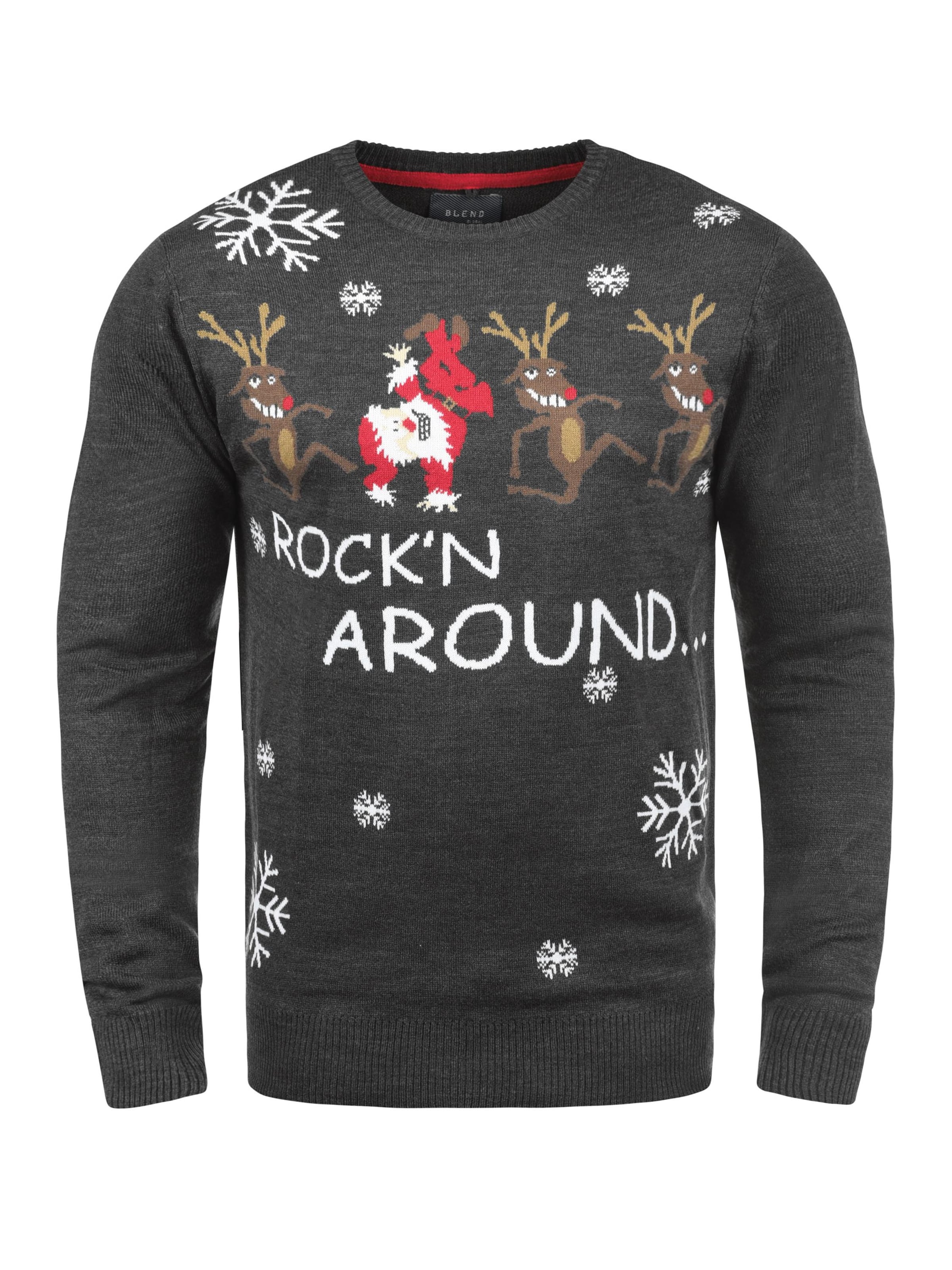 BLEND Trui ' BHRudolph ' in Grijs: voorkant