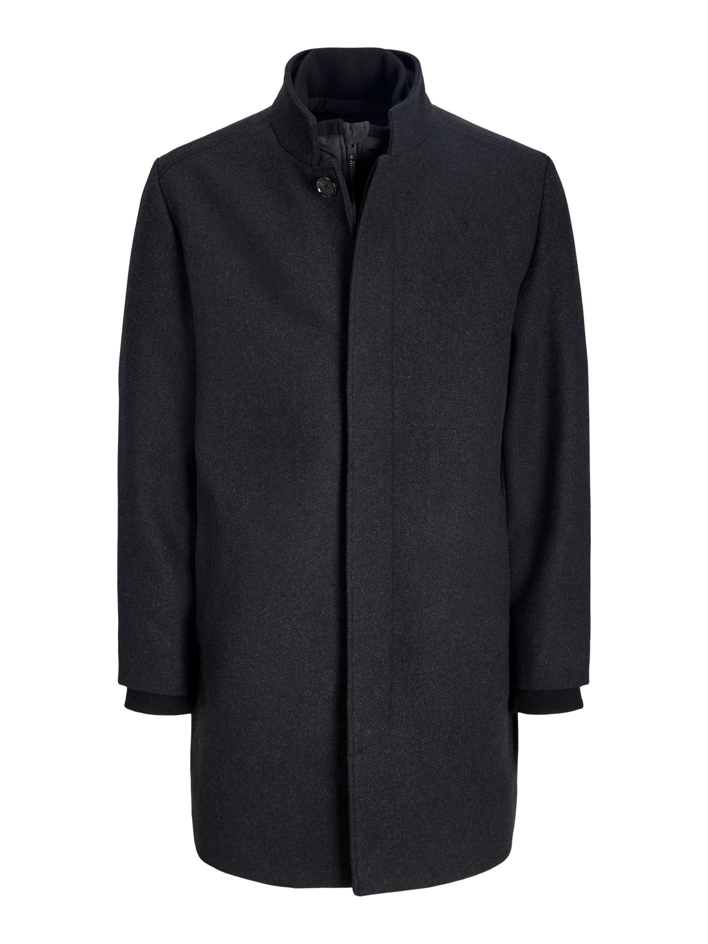 Manteau mi-saison 'JJEMELTON' JACK & JONES en noir : devant