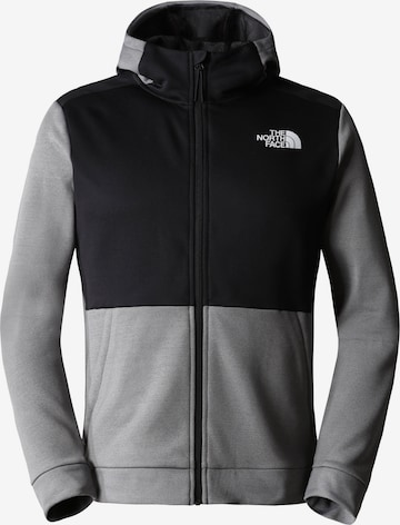 THE NORTH FACE Athletic Fleece Jacket in Grey: front
