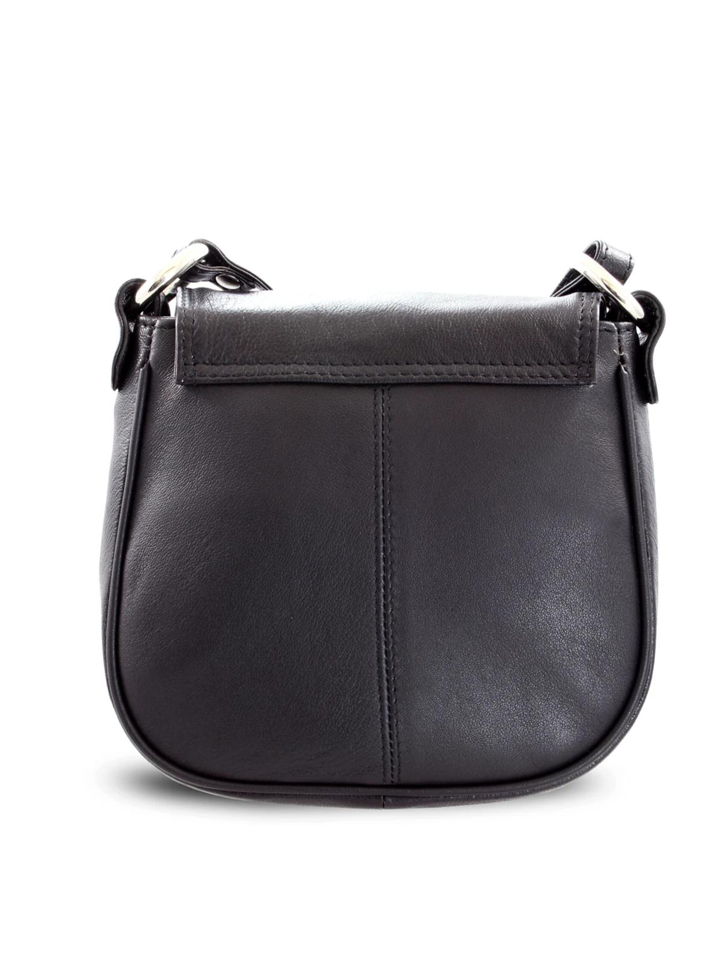 Arwel Taška přes rameno 'Černá dámská kožená crossbody kabelka s klopou' – černá