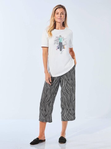 Goldner Shirt in Weiß