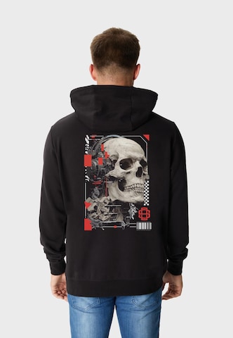 Oldskull Kapuzensweater 'Xtreme futuristic skull headphones graphic' in Schwarz
