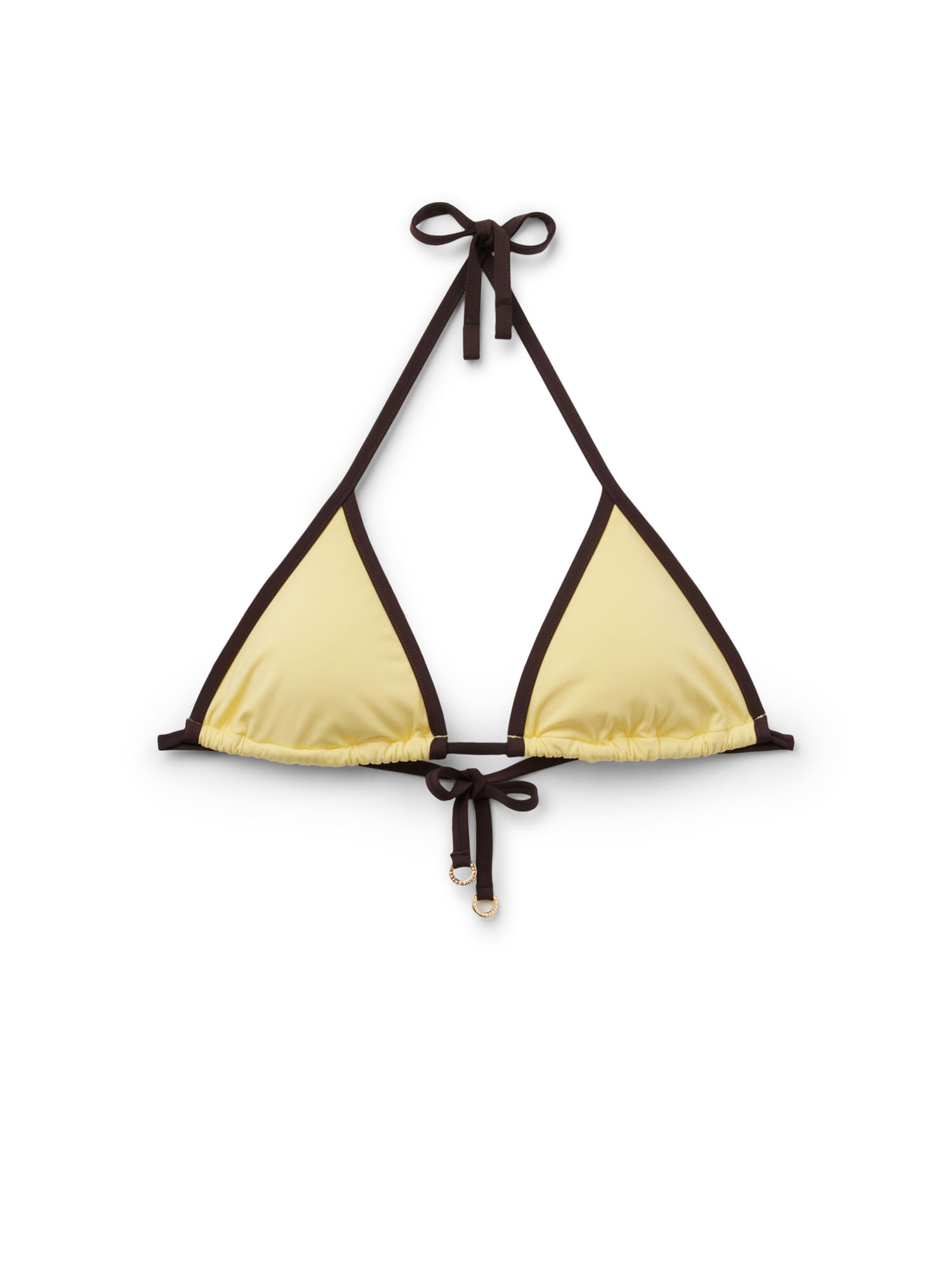 CALZEDONIA Triangle bikini top 'Bicolor Piping' in Gelb: Vorderseite