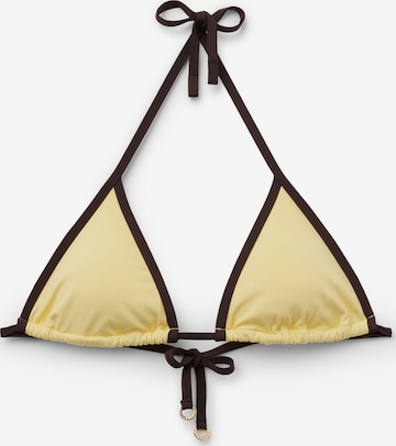 CALZEDONIA Triangle bikini top 'Bicolor Piping' in Gelb: Vorderseite