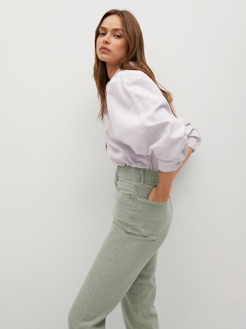 MANGO Tapered Jeans 'Village' in Groen