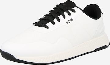 BOSS Rövid szárú sportcipők 'Titanium' - fehér: elől