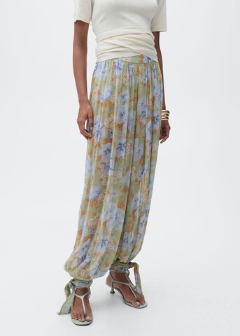 MANGO Tapered Pants 'Forte' in Green: front