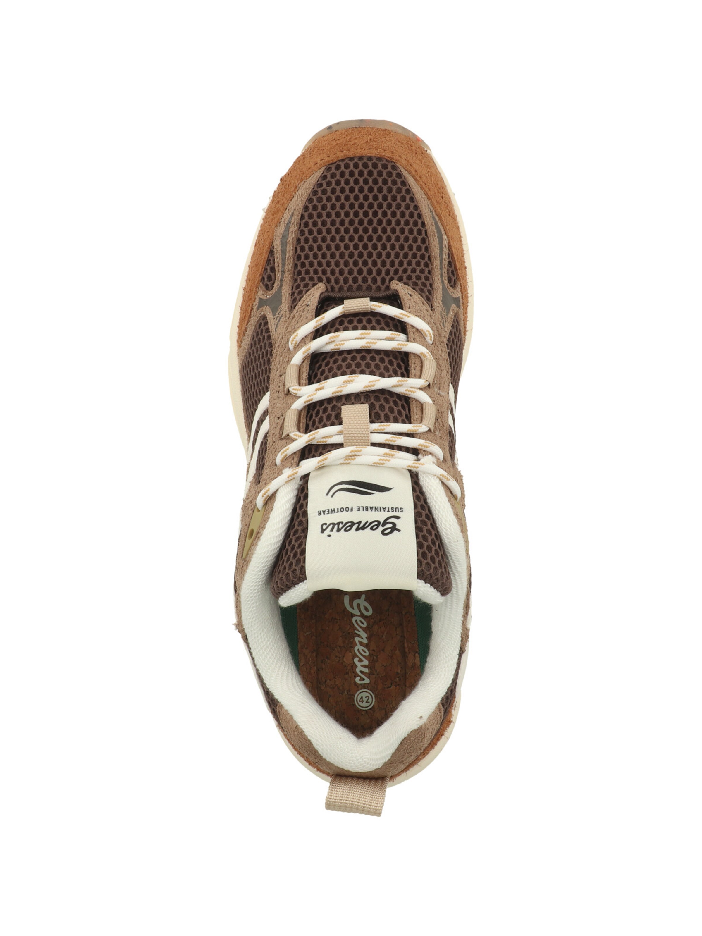 GENESIS - Zapatillas deportivas bajas ' Eco' en marrón: arriba