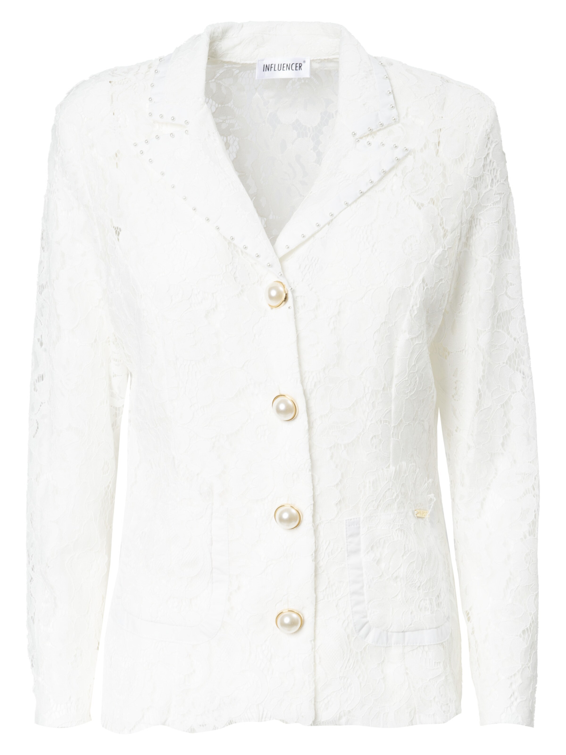 Influencer Blazer in White: front