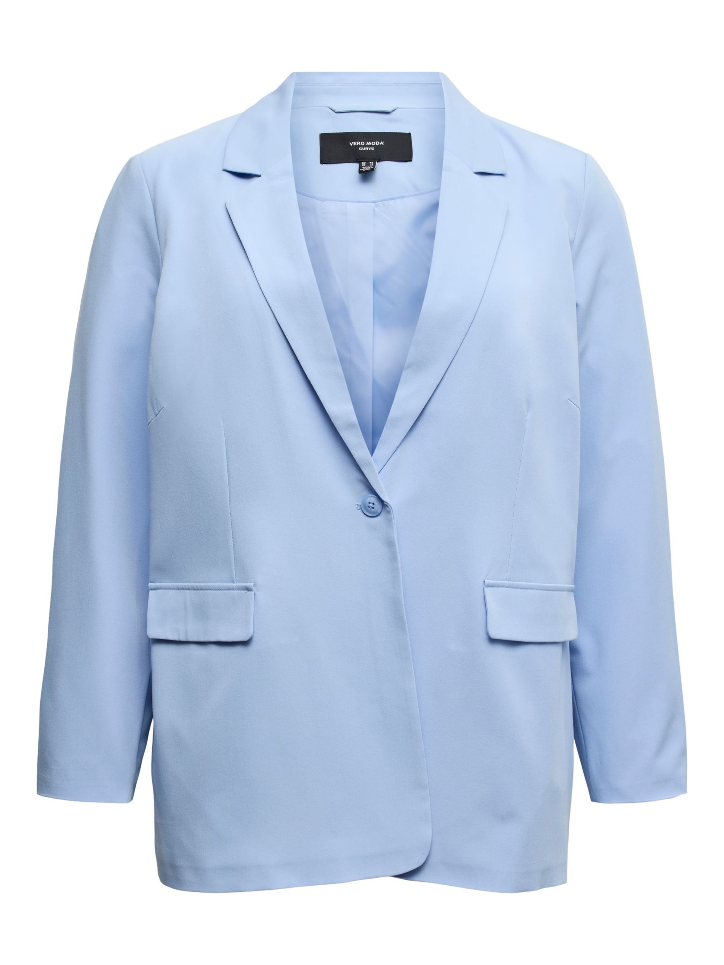 Vero Moda Curve Blazer 'VMCZelda' in Blau: Vorderseite