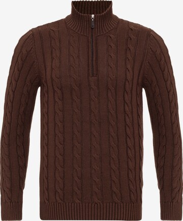 Pull-over Felix Hardy en marron : devant