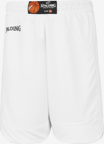 SPALDING Loose fit Workout Pants 'Hustle' in White: front