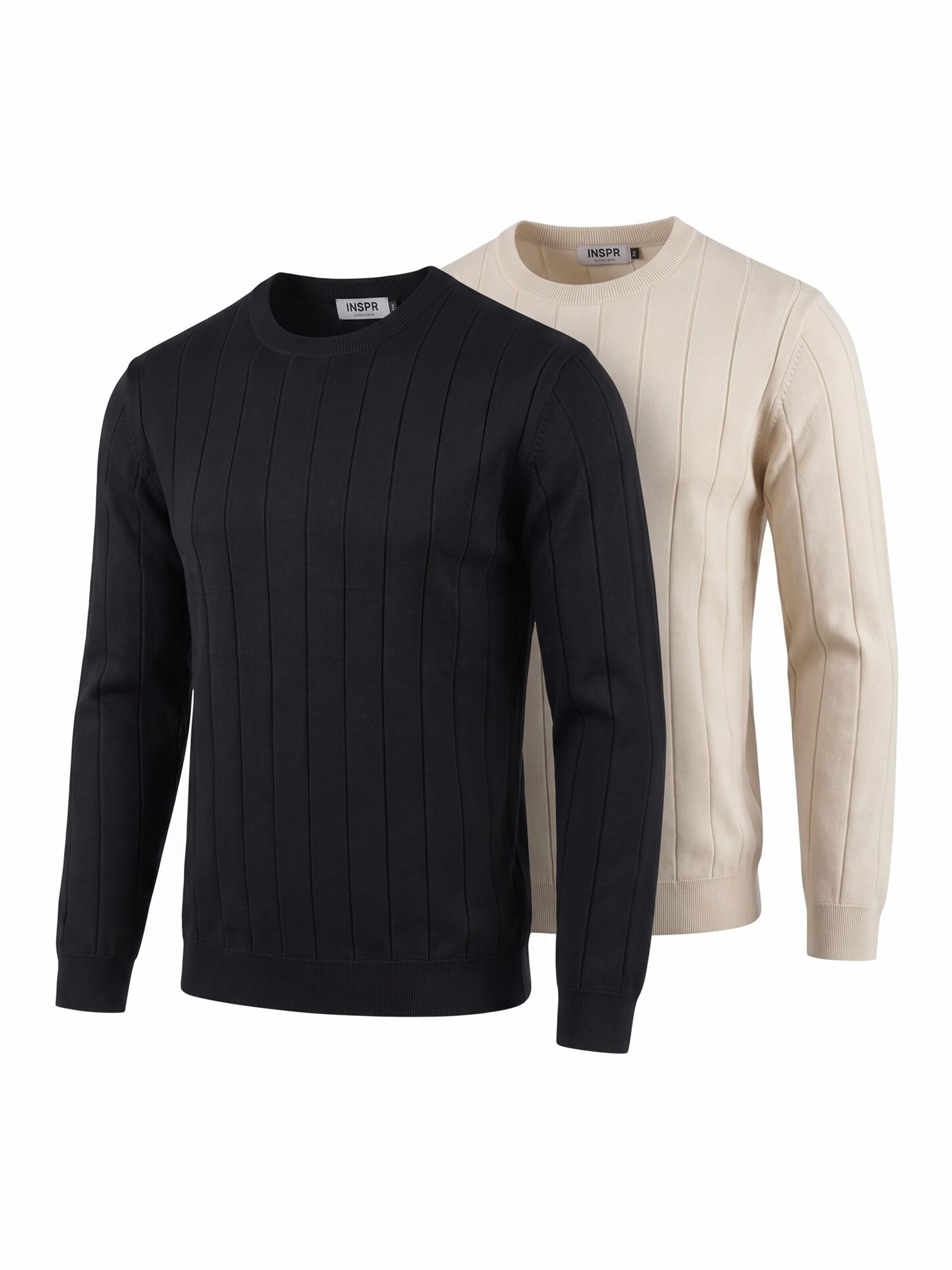Pull-over 'The Alexander Pullover - 2-Pack' INSPR en noir : devant