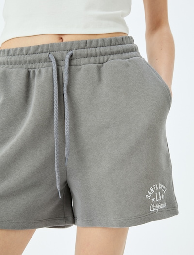 Koton Shorts in anthrazit / weiß, Produktansicht