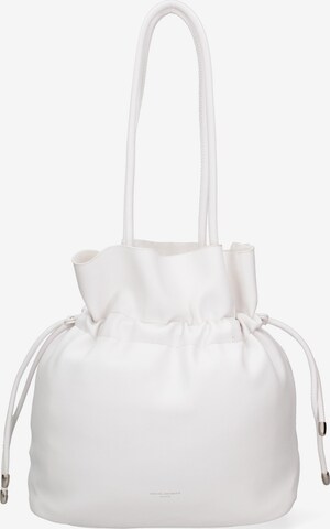 Borsa a spalla 'Borsa a Spalla Donna David Jones PVC con Zip e Manici Resina' di David Jones in bianco: frontale