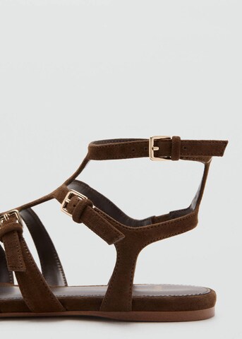 MANGO Sandals 'Romi' in Brown