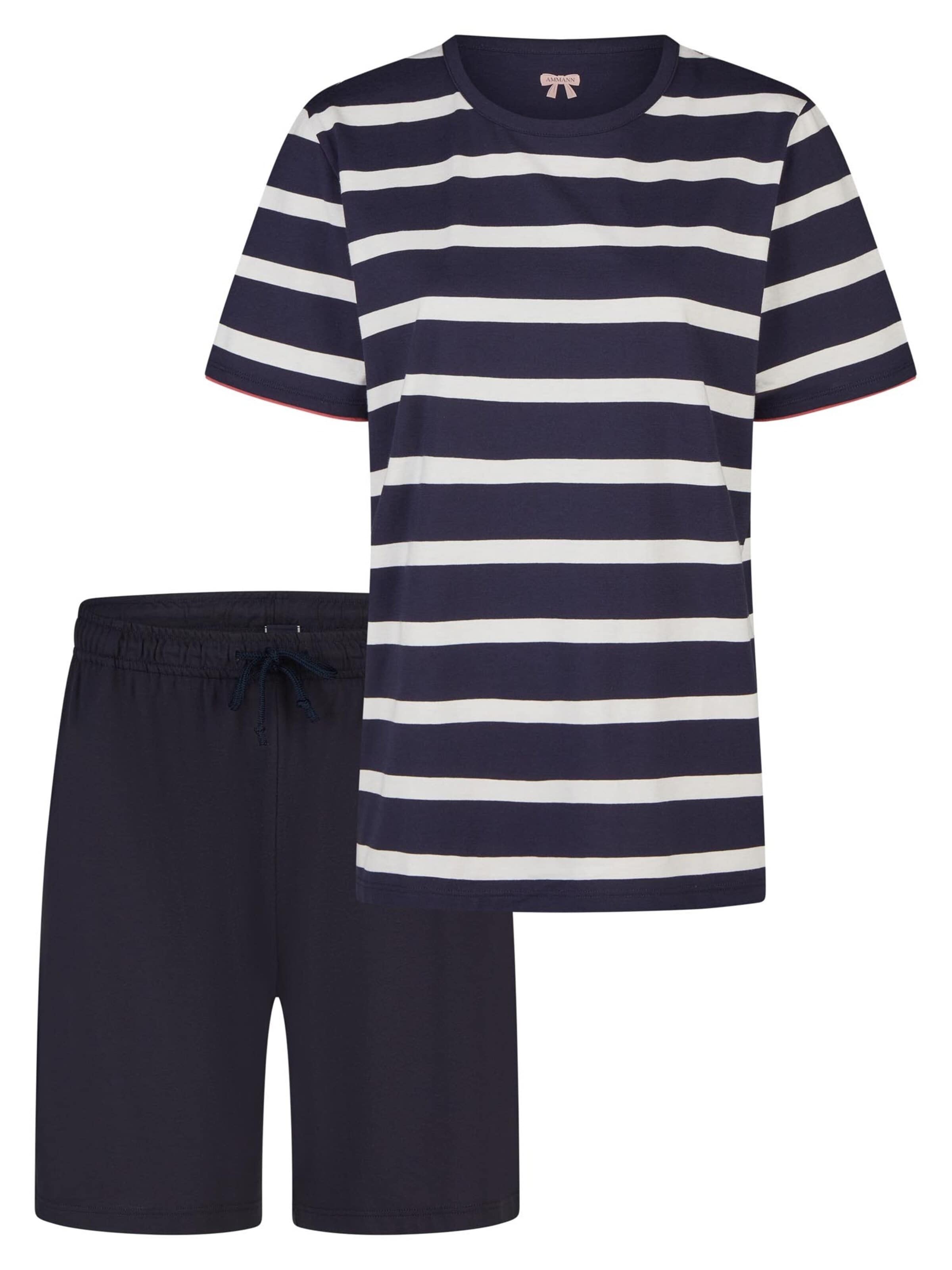 Ammann Pyjama 'Mix & Match' in Blauw: voorkant