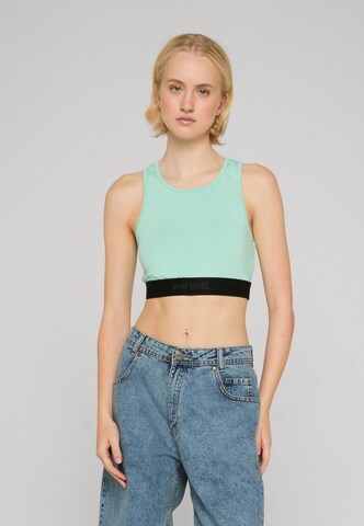 9N1M SENSE Bustier Top 'Essential' in Grün: Vorderseite