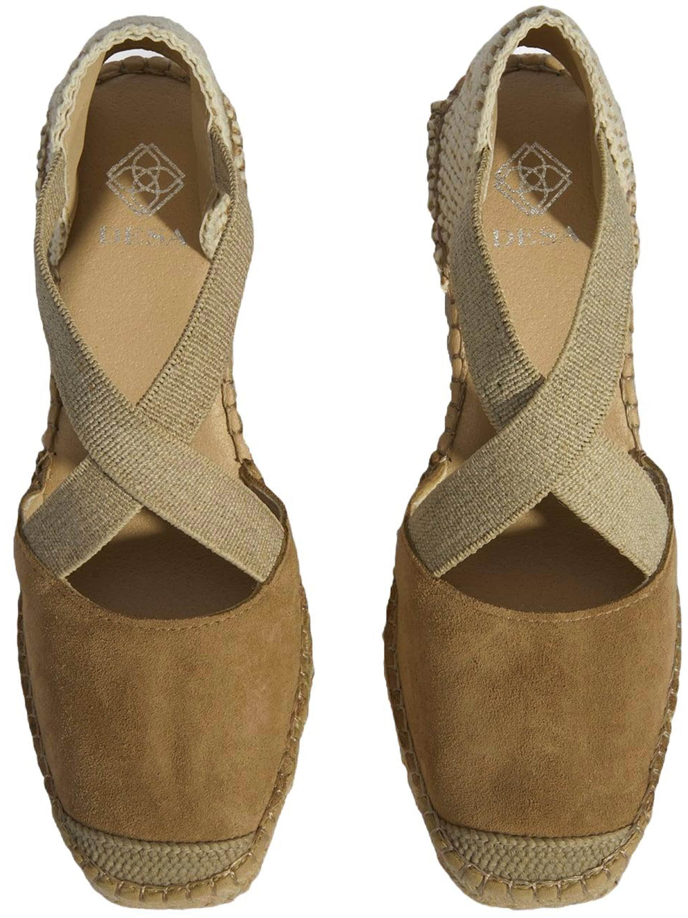 Desa Espadrilles 'Keil-Espadrilles' in Beige