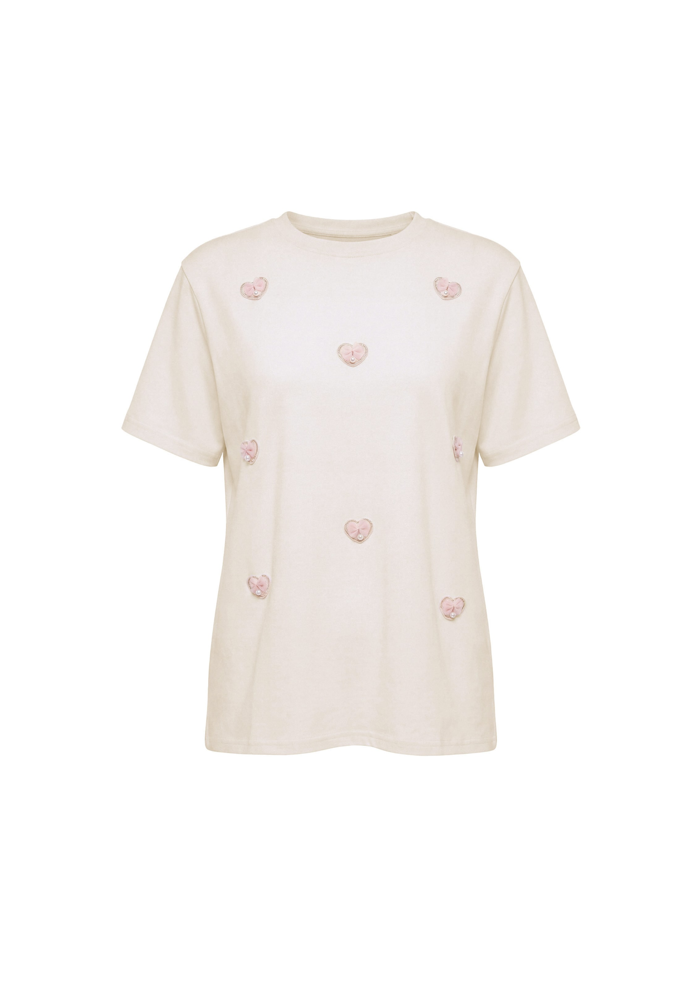 MYMO Shirt 'Pop' in Beige: voorkant