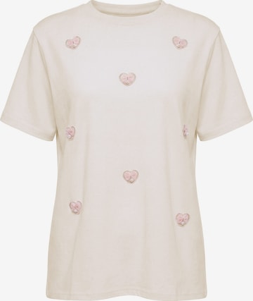 MYMO Shirt 'Pop' in Beige: voorkant