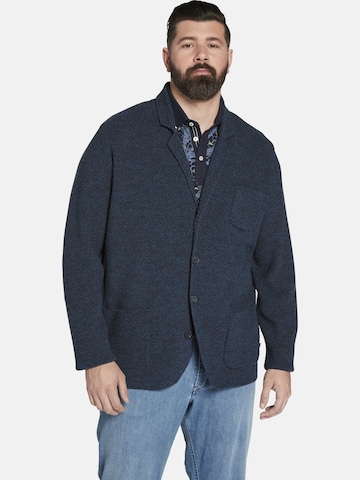 Charles Colby Knit Cardigan 'Earl James' in Blue: front
