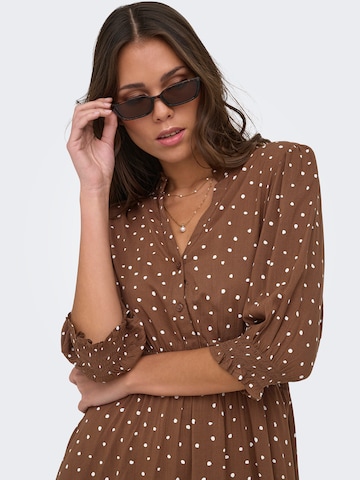 ONLY Shirt Dress 'ONLRaya' in Brown